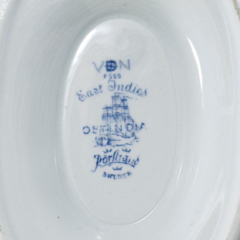 SERVISDELAR, 48 st, "Ostindia", Rörstrand, 1900-tal.
