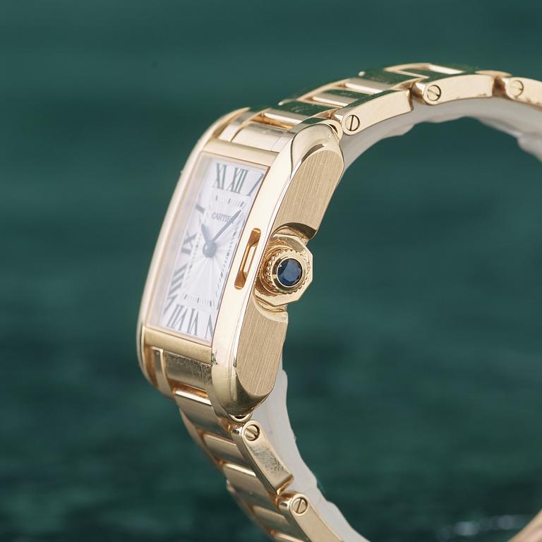 CARTIER, Tank Anglaise SM YG, wristwatch, 22,8 x 22 (30) mm,