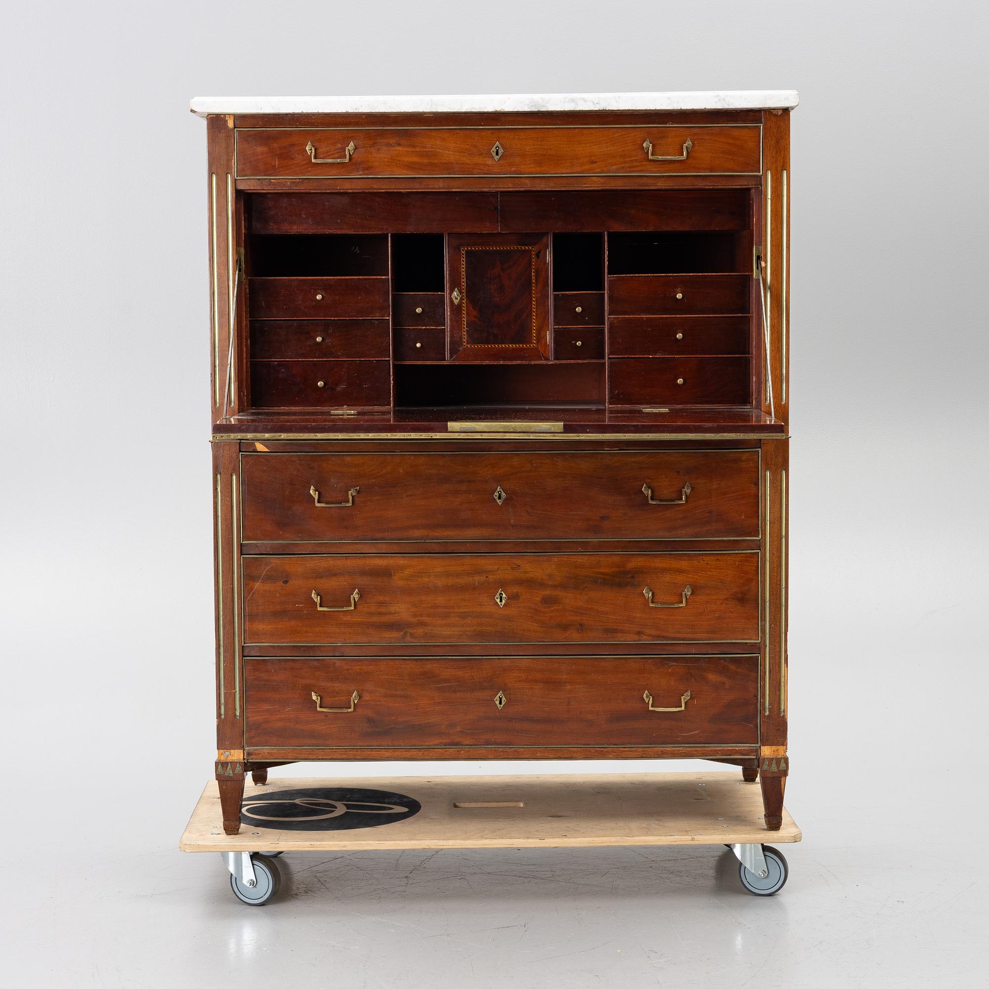 Writing desk, made in Stockholm, circa 1800, Late Gustavian.