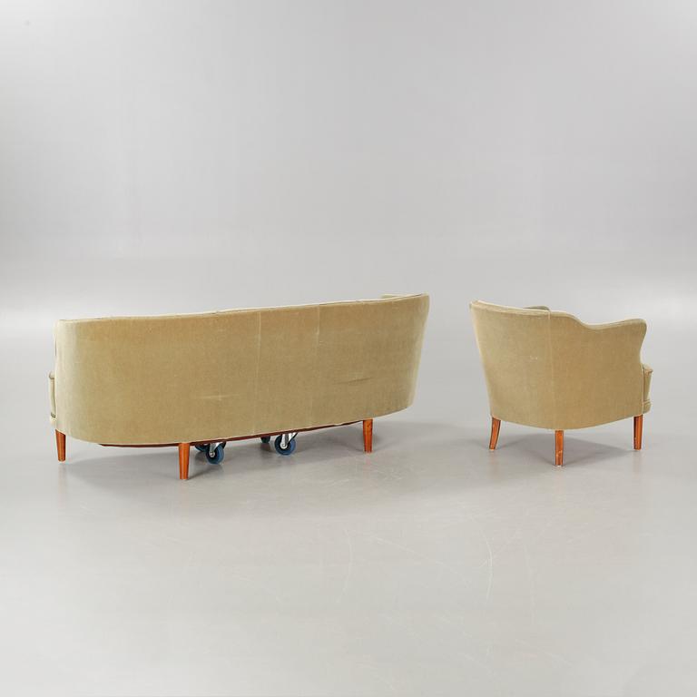 A 1930/40s sofa and chair.