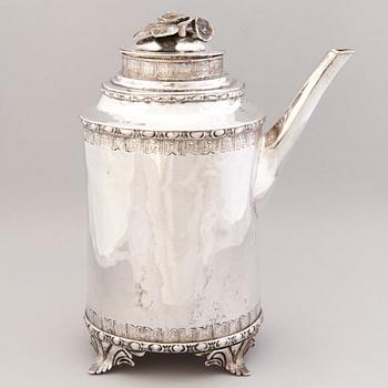 KAFFEKANNA, silver. Carl Johan Westrell, Lovisa 1784.