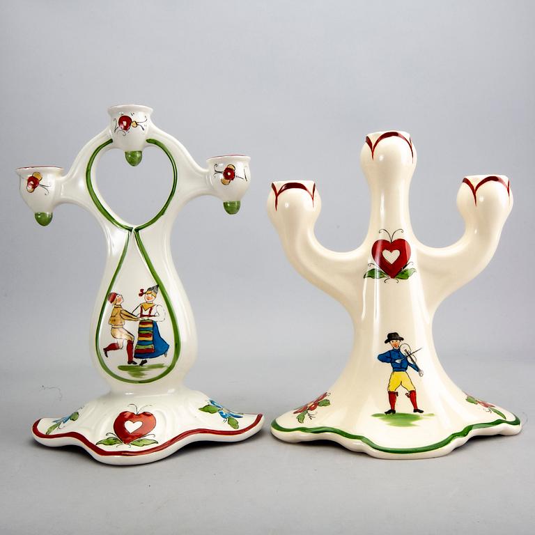 A set of two Rörstrand "Daldansen" candelabras.