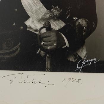 A signed photograph of Prince Bertil Sweden 1975.