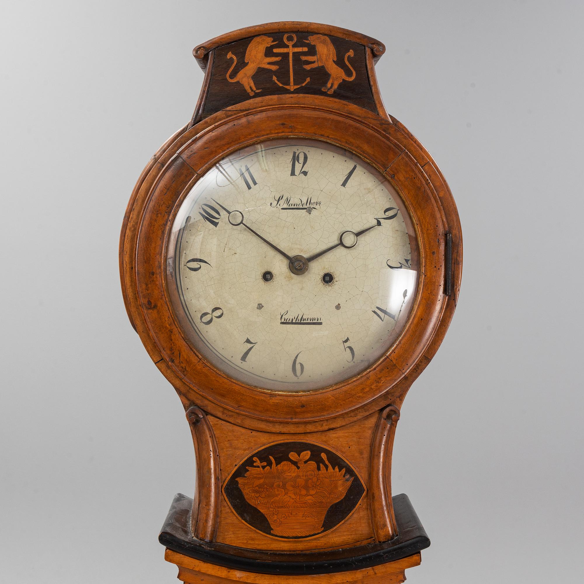 A 19th Century long case clock by Mandelgren Carlshamn.