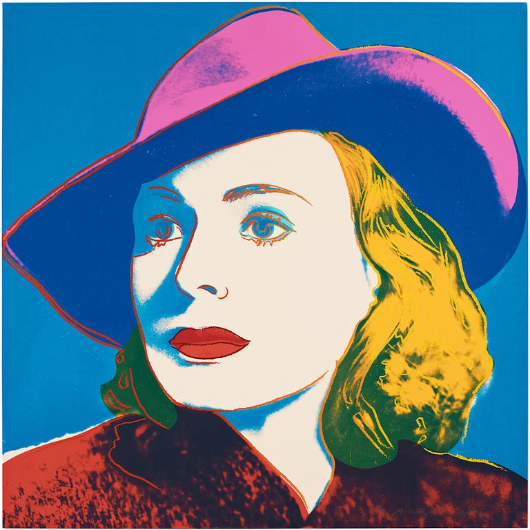 Andy Warhol, "With Hat", ur: "Three portraits of Ingrid Bergman".