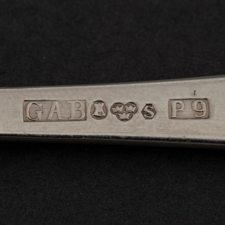 Jacob Ängman, a part silver cutlery 'Rosenholm', GAB, Stockholm 1959-65. (36 pieces).