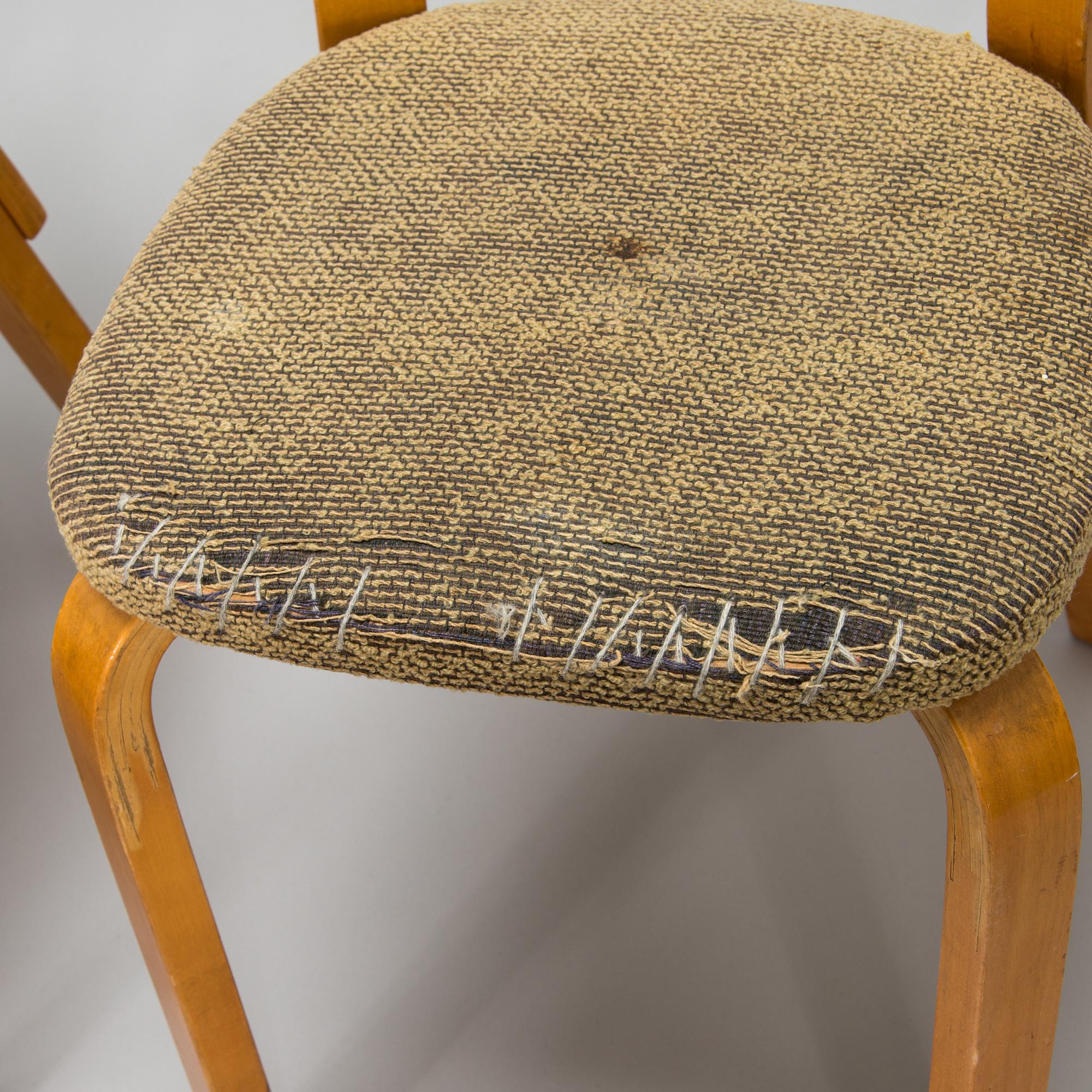 Alvar Aalto, six mid-20th century 'E 69' chairs for O.Y. Huonekalu- ja Rakennustyötehdas A.B.