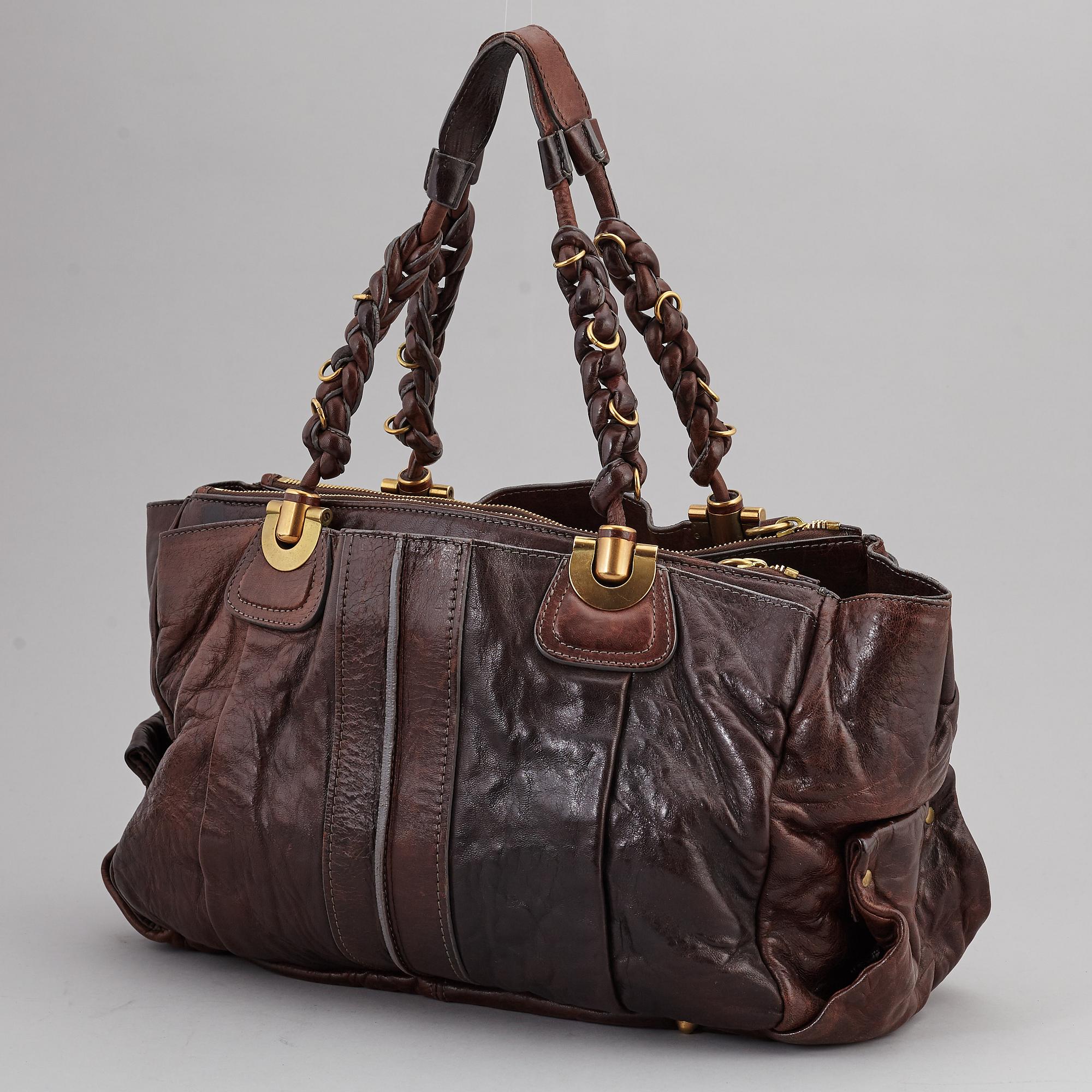 CHLOÉ, a brown leather bag.