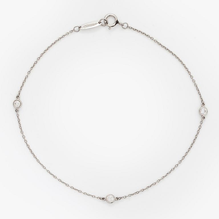 Tiffany & Co, Elsa Peretti, a platinum "Diamonds by the Yard" bracelet with brilliant-cut diamonds.