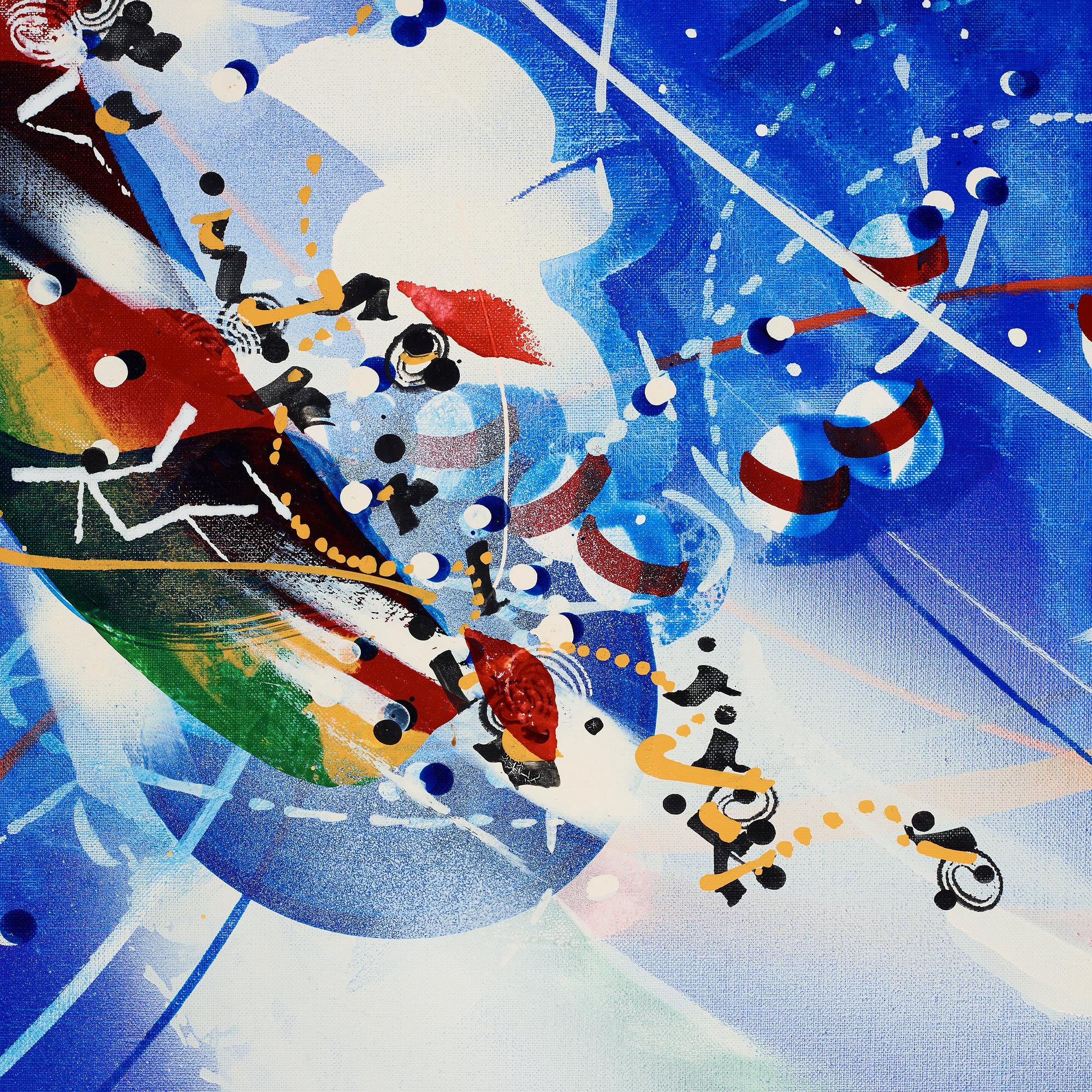 CARL FREDRIK REUTERSWÄRD, watercolor and laquer, on canvas laid on panel, dated 1972.