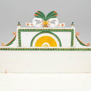 A early 19th century Swedish folk art folding bed from Forsa in Hälsingland.