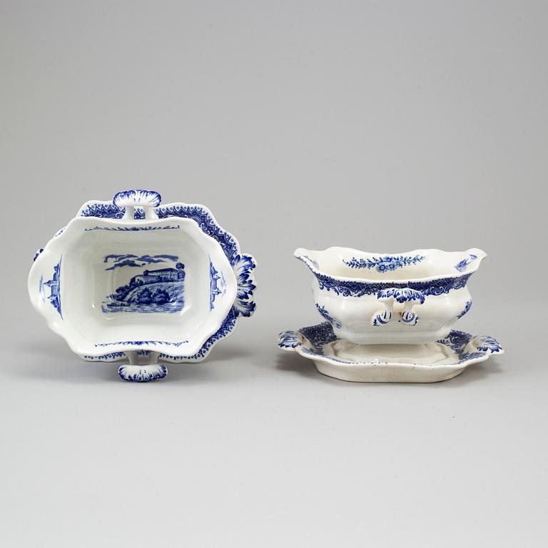 72 psc creamware, Svenska Slott, Rörstrand.