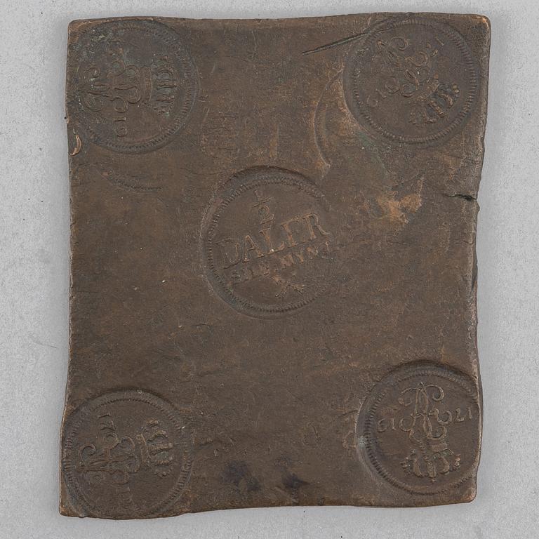 Ulrika Eleonora, plate coin, 1/2 daler, SM, Avesta 1719.