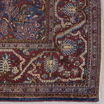 A CARPET, a semi-antique silk Kashan, ca 198,5 x 137 cm.
