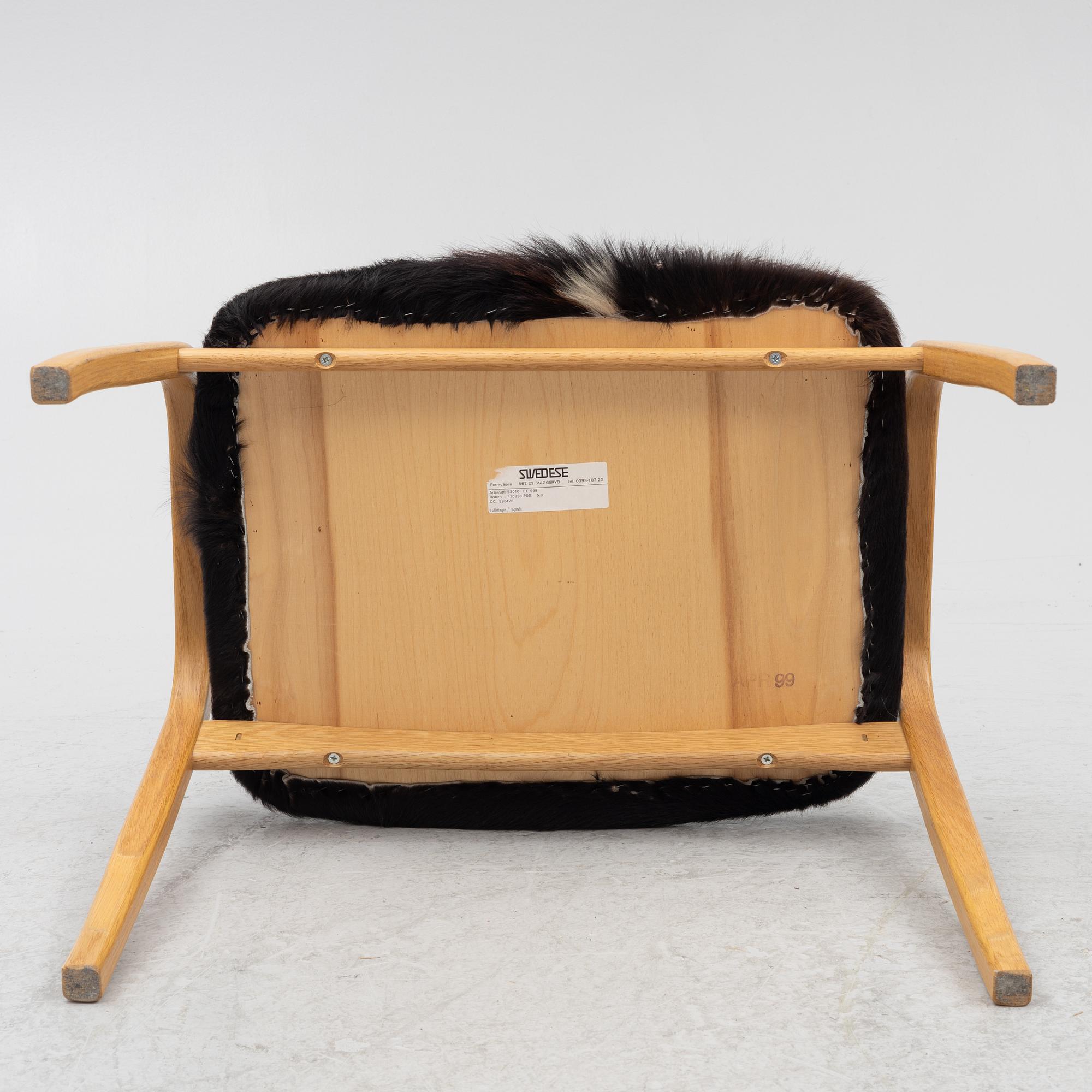 Yngve Ekström, an armchair with footstool, Lamino, Swedese.