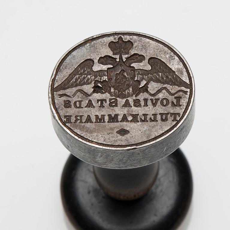 SIGILL, Finland, Lovisa Stads Tullkammare, 1800-tal.