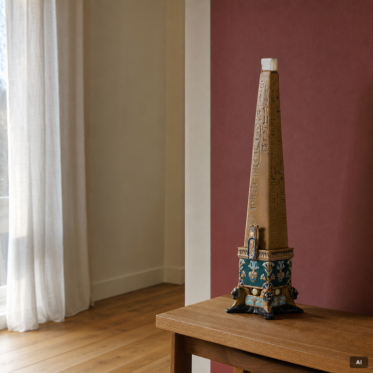 Lladró, figurine, "Thothmes I Obelisk (ochre)", Spain.