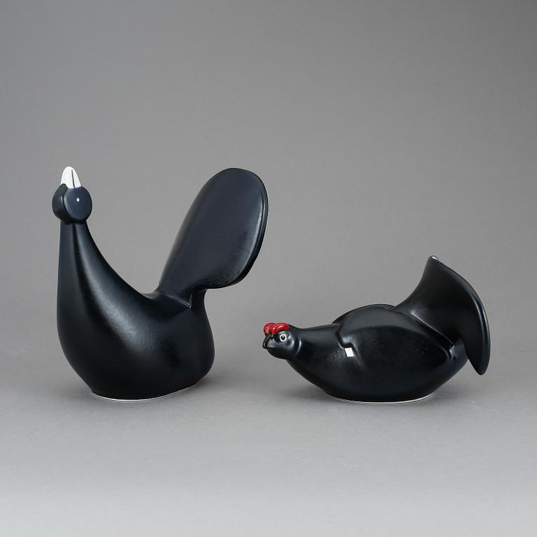 FIGURINER, 2 st, porslin, Lillemor Mannerheim, Arabia.