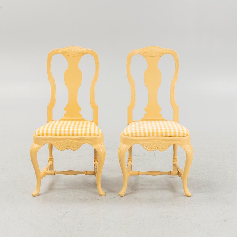 A 13-piece Rococo style dining room furniture suite, 20th Century.