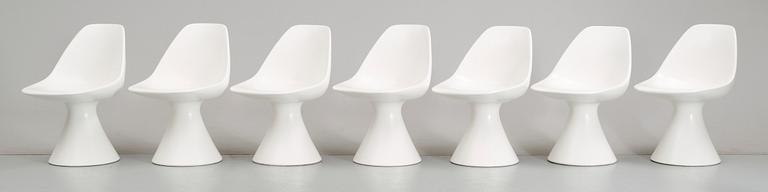 STOLAR, 7 st, "Mushroom Chair", Arkana, England 1960-tal.
