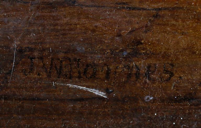 JOHN WILLIAM HAYNES, olja på pannå, signerad.