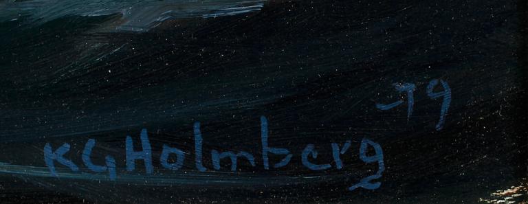 KARL GUSTAV HOLMBERG, olja på pannå, sign och dat -79.