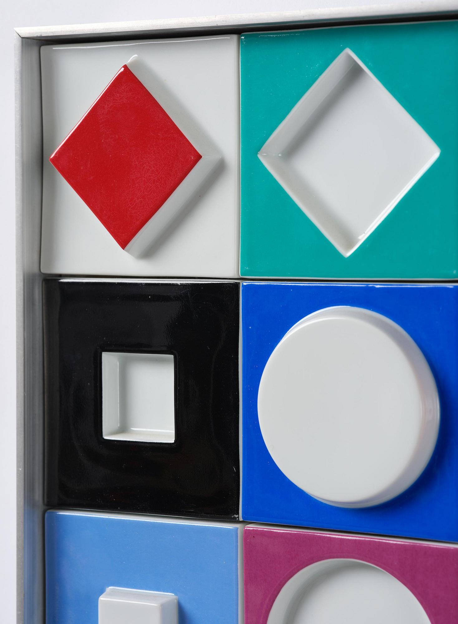 Victor Vasarely, a porcelain wall relief, Rosenthal Studio Linie, Germany, ed. 8/75.
