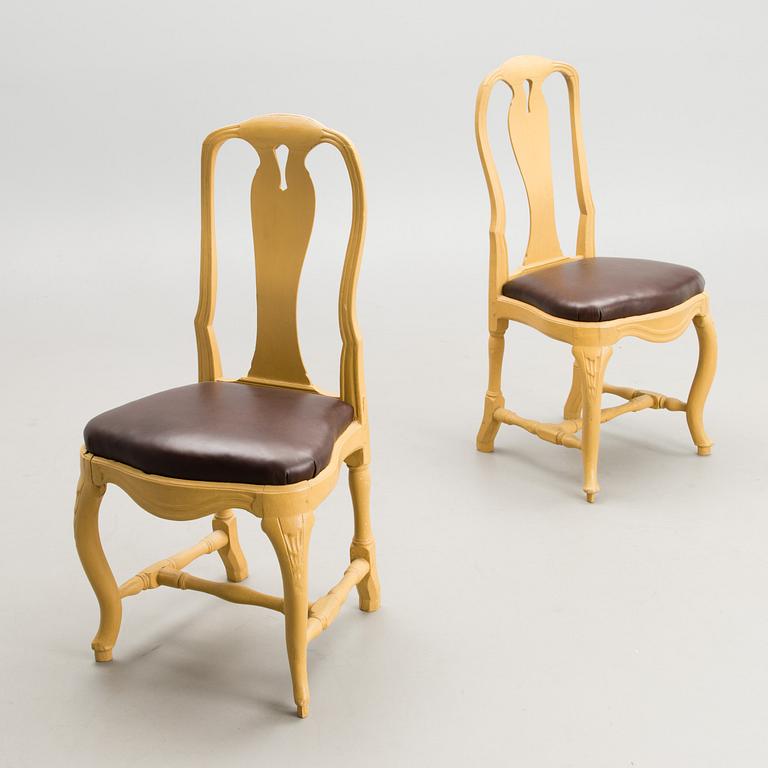 A PAIR OF ROCOCO CHAIRS, Sweden 1770s.