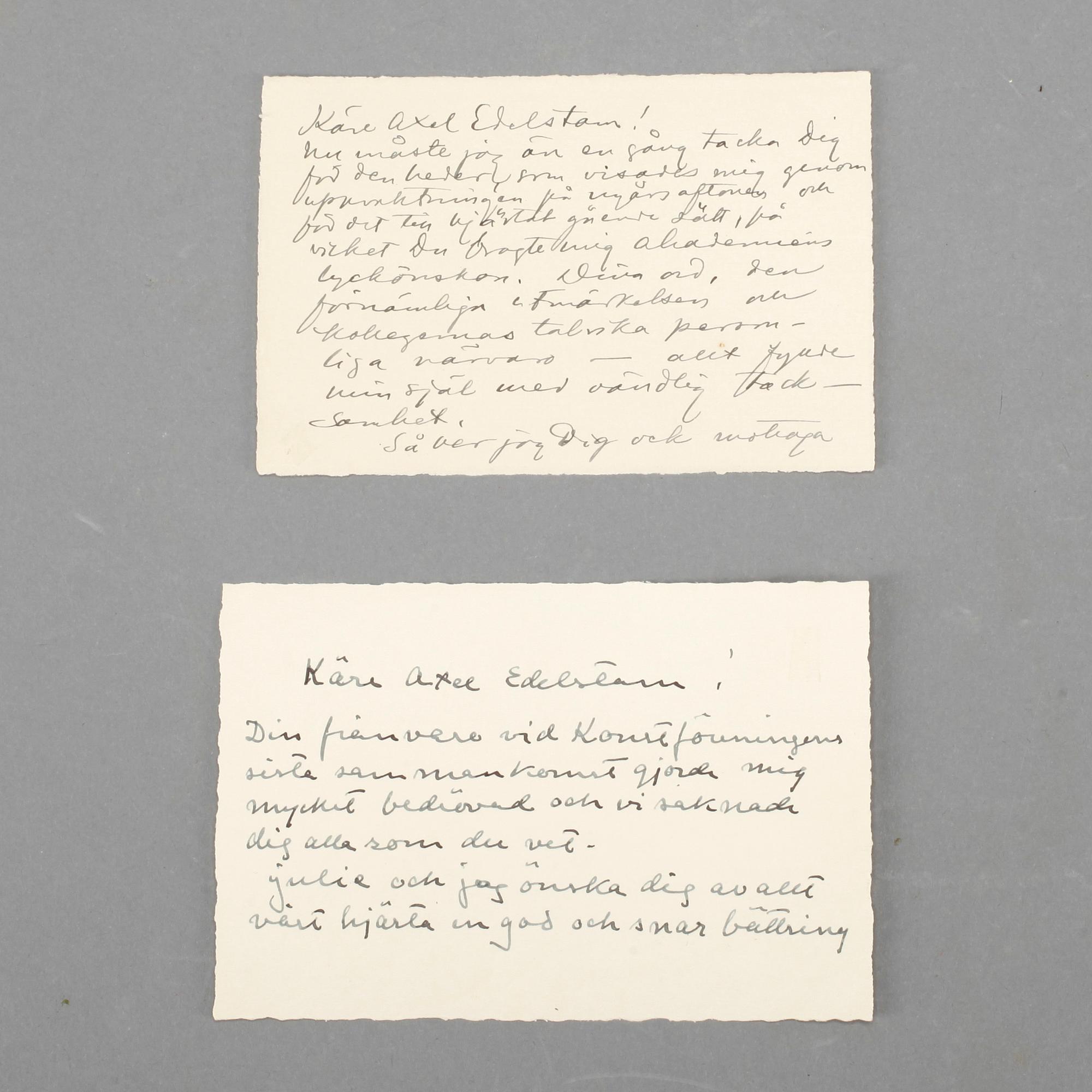 BREV MED AUTOGRAFER, 8 st, främst författaren Ernest Renan (1823-1892).