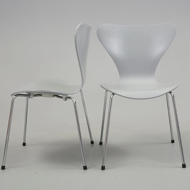 STOLAR, 6 st, "Sjuan", Arne Jacobsen, Fritz Hansen.