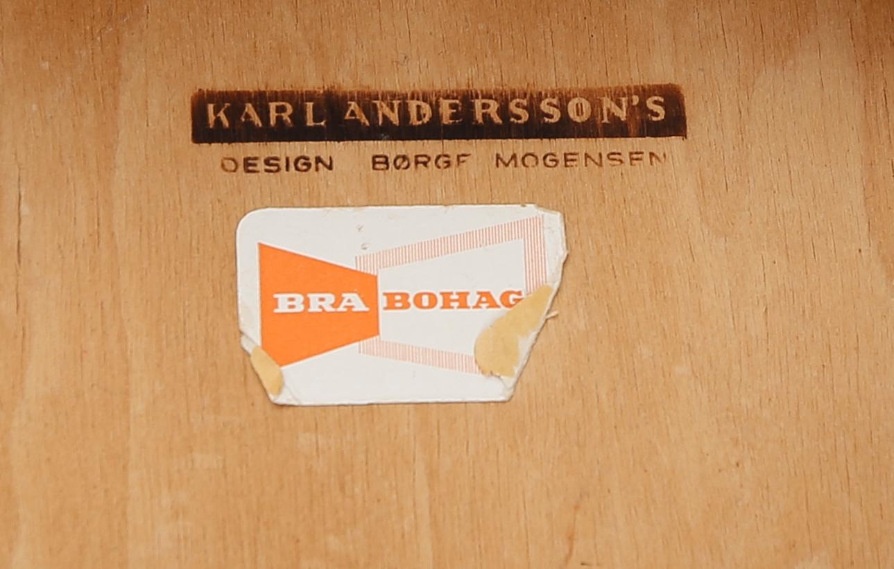 STOLAR, 1 par, "Øresund", Børge Mogensen, Karl Andersson, 1900-talets andra hälft.