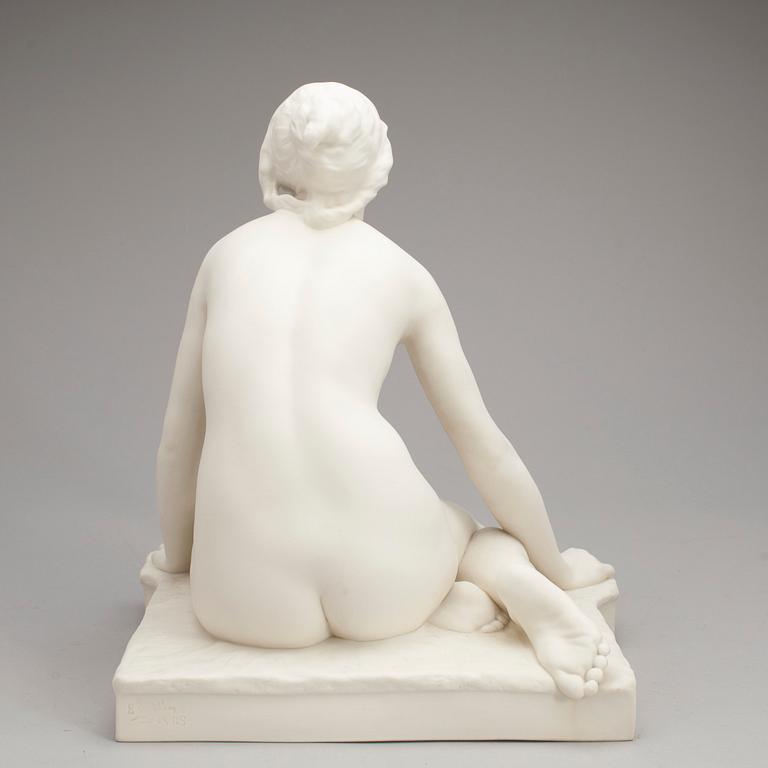 SKULPTUR, parian, Per Hasselberg Gustafsberg 1909.