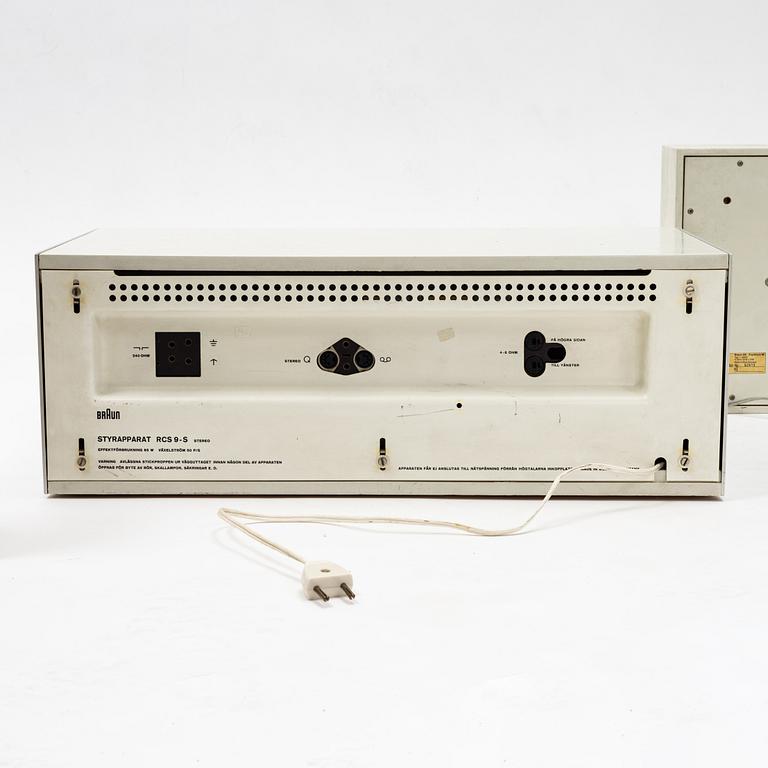 Dieter Rams, stereo receiver, model 'RCS 9-S' and speakers model 'L450/2', Braun, Germany, designed in 1961.