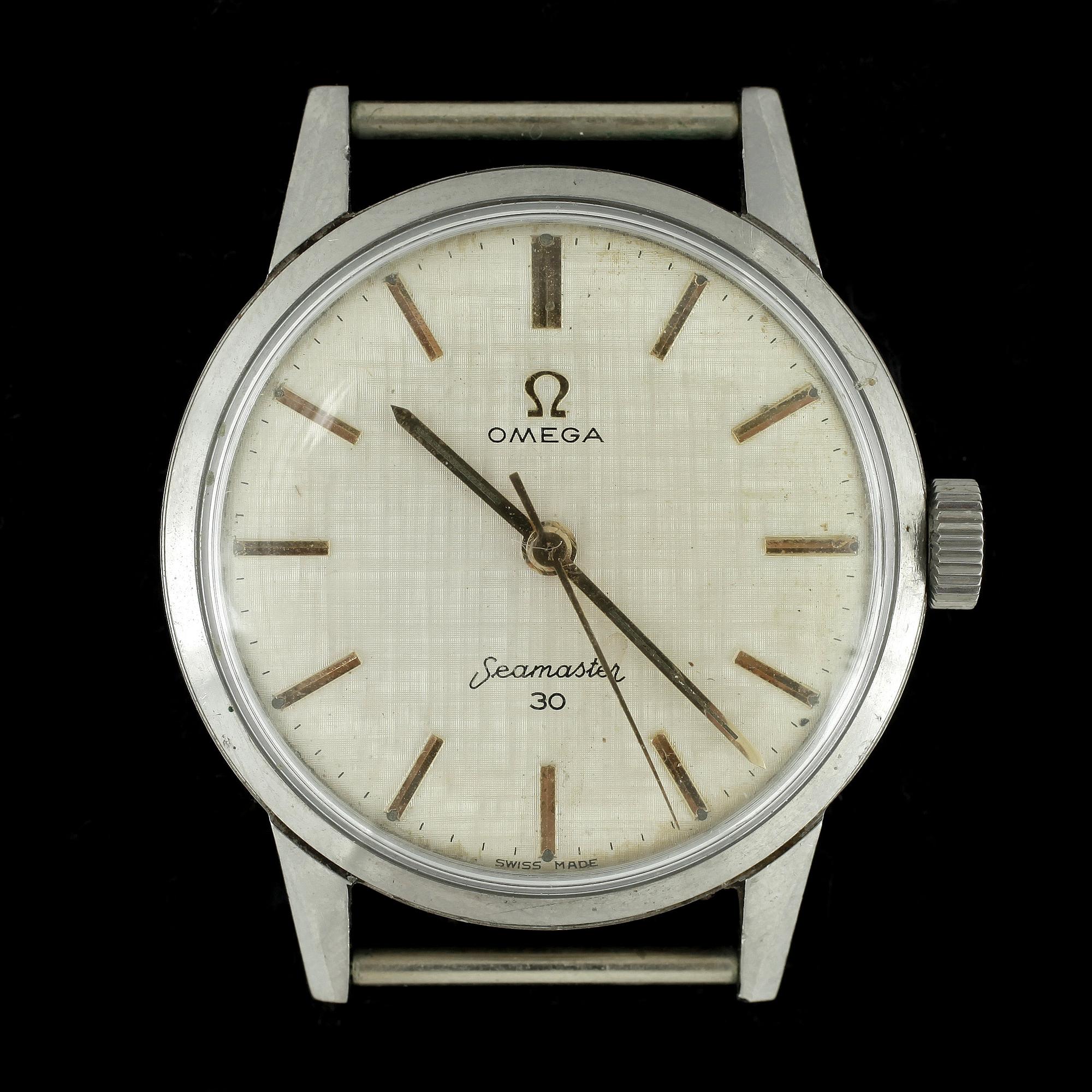 HERRARMBANDSUR, Omega Seamaster 30, stål, 1900-talets mitt.