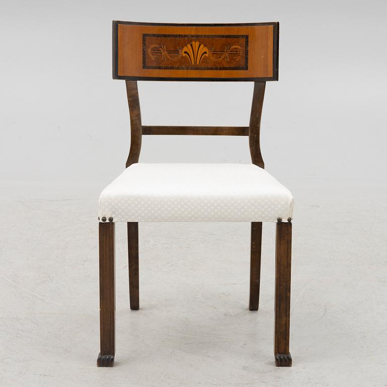 Four Swedish Grace chairs, Sweden, 1920's.