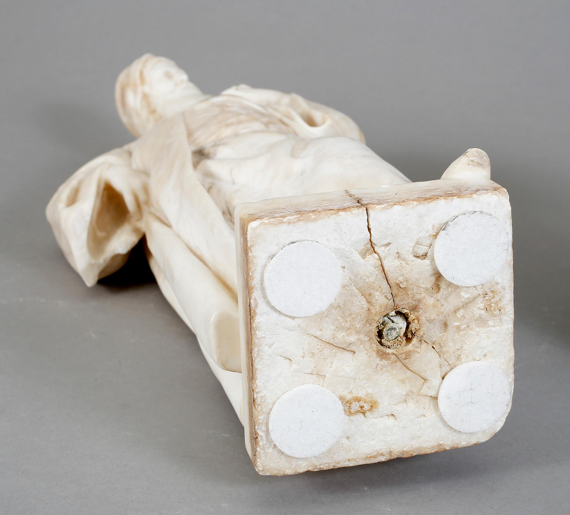 SKULPTUR, alabaster, omkring sekelskiftet 1900.