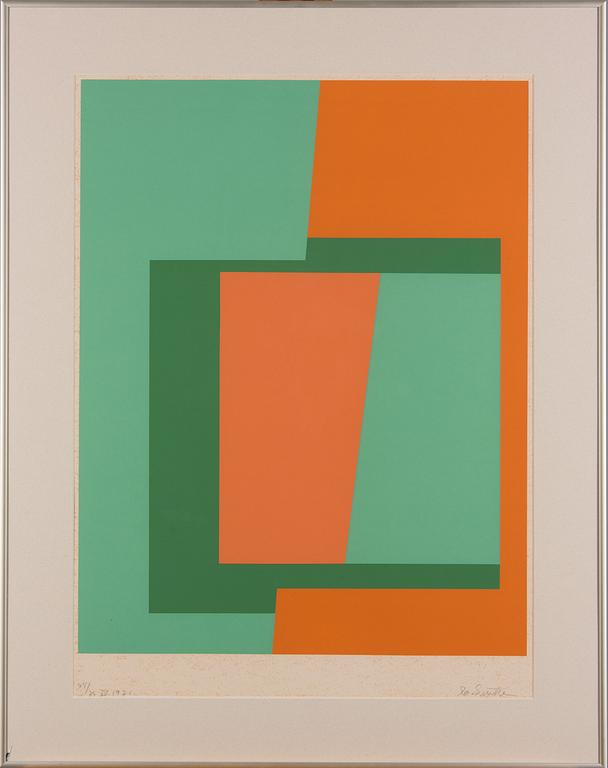 IB GEERTSEN, färglitografi, signerad och daterad IX 1971, numrerad 68/75.