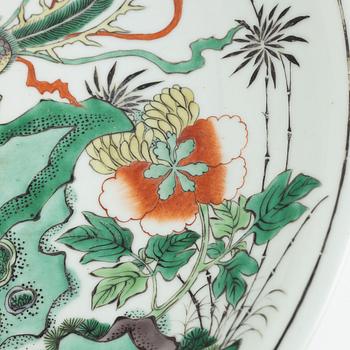 A Famille Verte porcelain dish, China, 20th century.