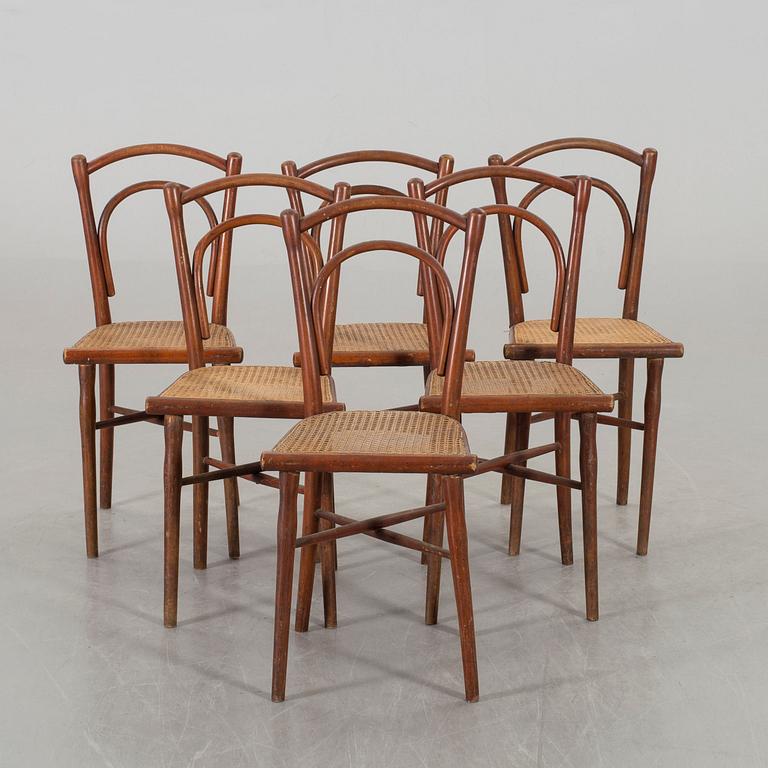 A set of six Thonet chairs early 1900's.