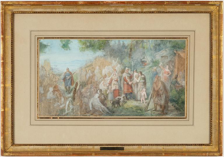 Mårten Eskil Winge, tillskriven, akvarell.