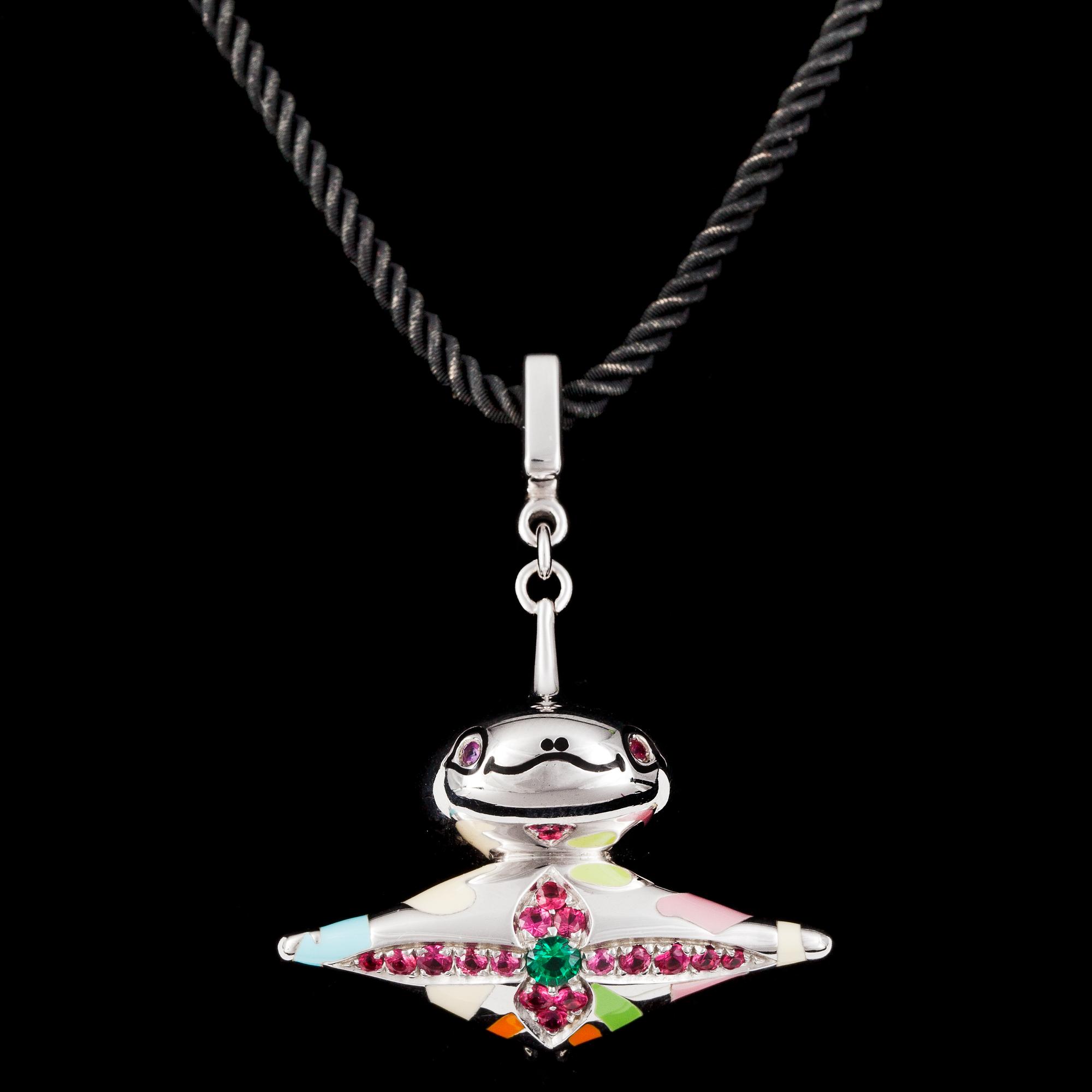 PENDANT, Louis Vuitton, gem stones and enamel.