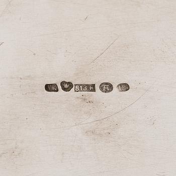 A three-piece gadrooned silver coffee set, Helsinki and Turku 1911 and 1914.