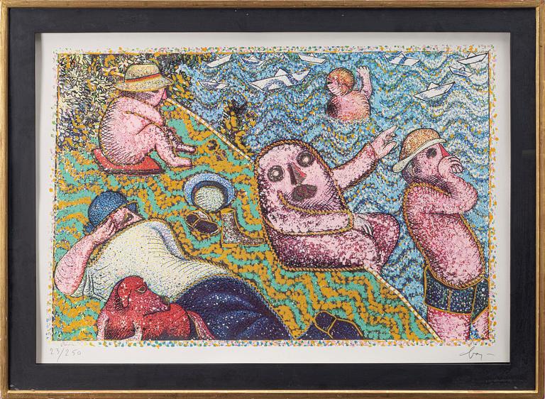 Enrico Baj, "La baignade".