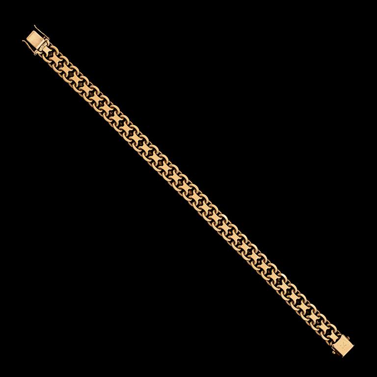 ARMBAND, 18K guld, x-länk. Vikt ca 26 g.