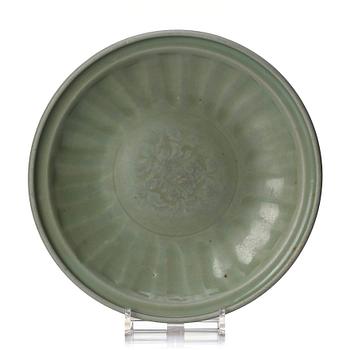 1037. A celadon dish, Ming dynasty (1368-1644).