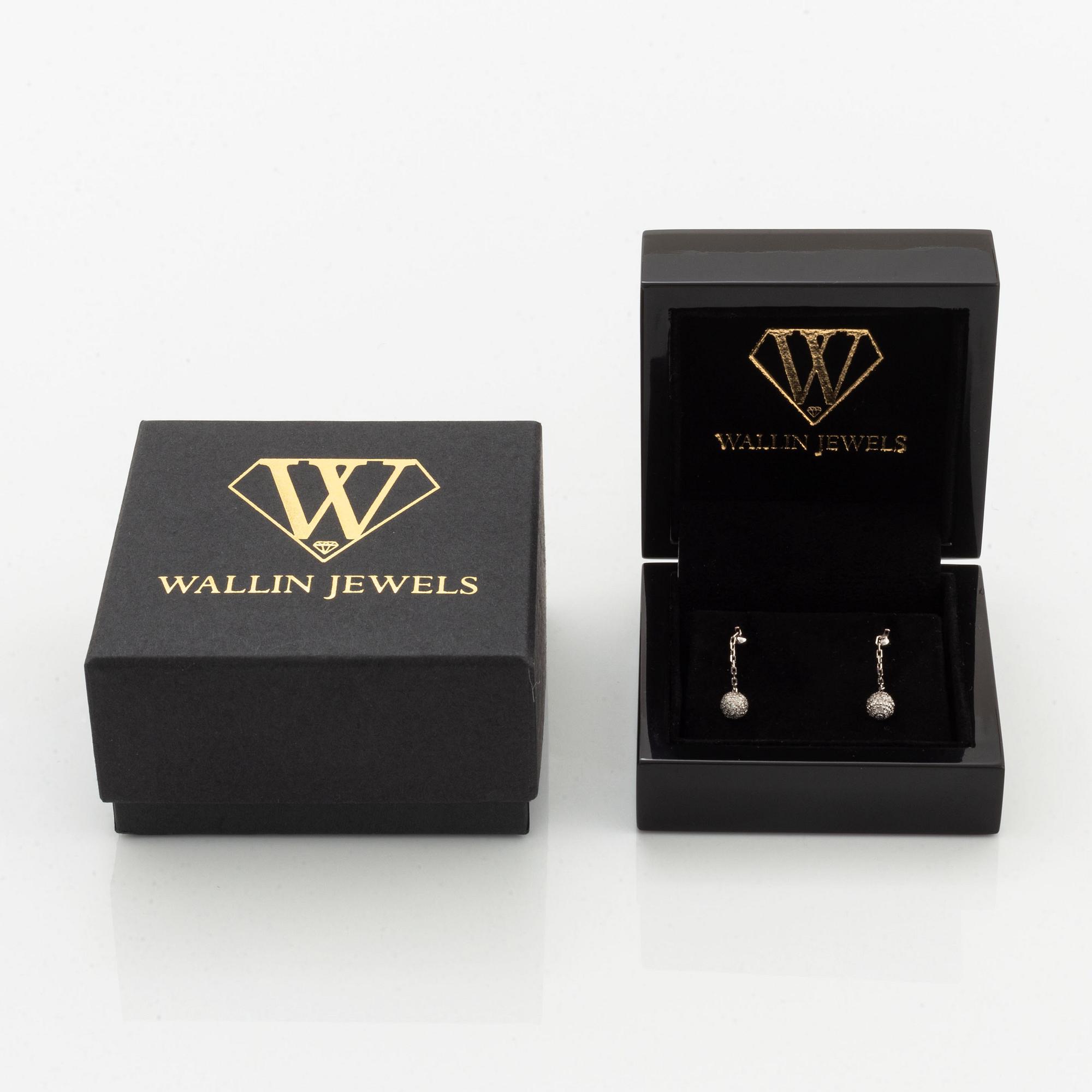 Eight-cut diamond ball earrings.