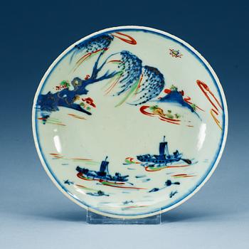 A wucai dish, Ming dynasty, Tianqi (1621-27).