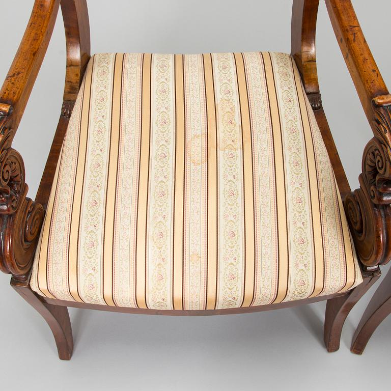 Nojatuolipari, Biedermeier, 1820-40-luku.