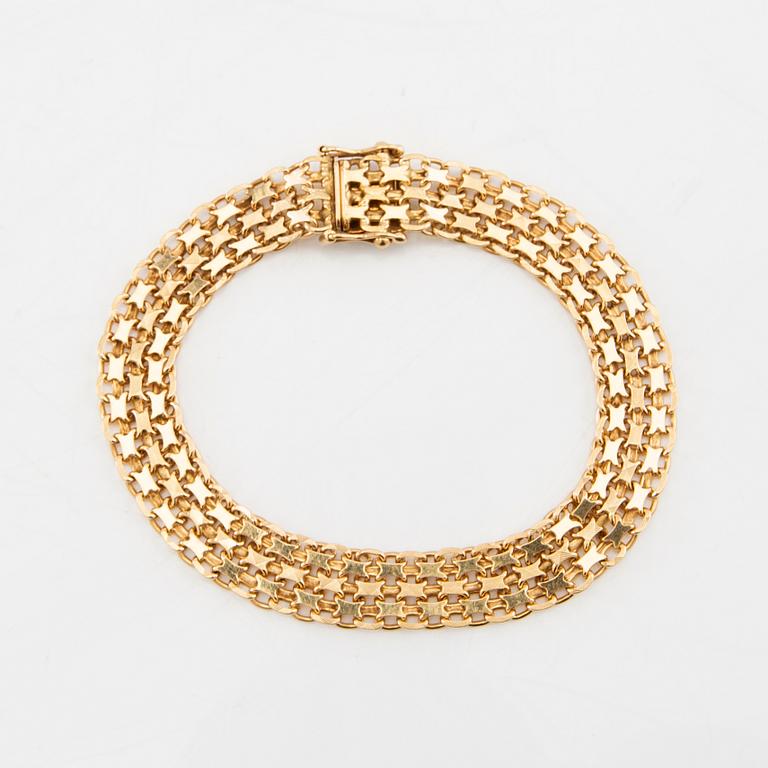 Bracelet X-link 18K gold, Braconi Gustavo Arezzo Italy.