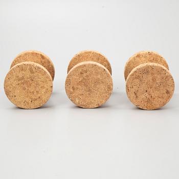 Jasper Morrison, stools, 3 pcs, "Cork Family, model B", Vitra, designed in 2004.